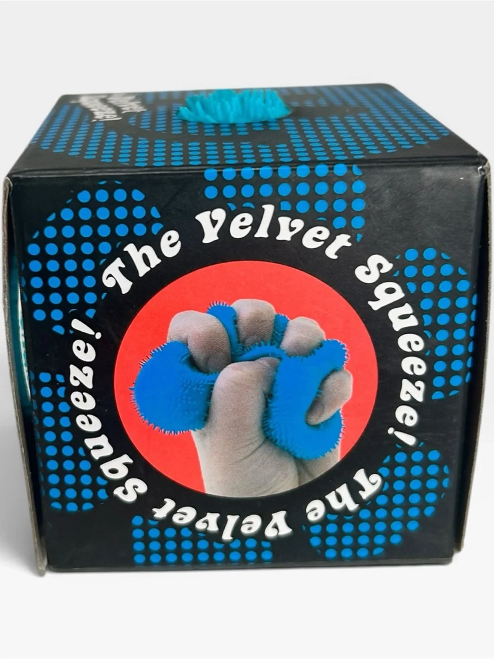 Schylling NeeDoh Fuzz Ball Flower Power Blue Squishy Toy NIB